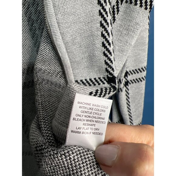 Lety & Me Womens XL Full-Zip Plaid Cardigan Sweater - Picture 4 of 7